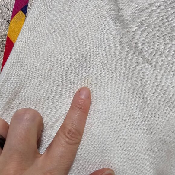 Vintage Lynn Murray Linen Geometric Abstract Print Jacket Blazer L Art to Wear - Picture 5 of 13